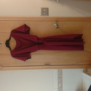 Burgundy Kensie short sleeve dress